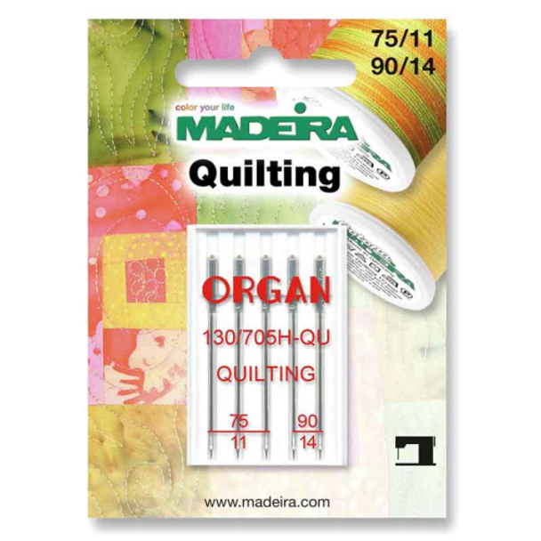 Madeira Machine Embroidery Quilting Needles | Sizes 75-90 / No. 11-14 | 5 Pcs - Main Image