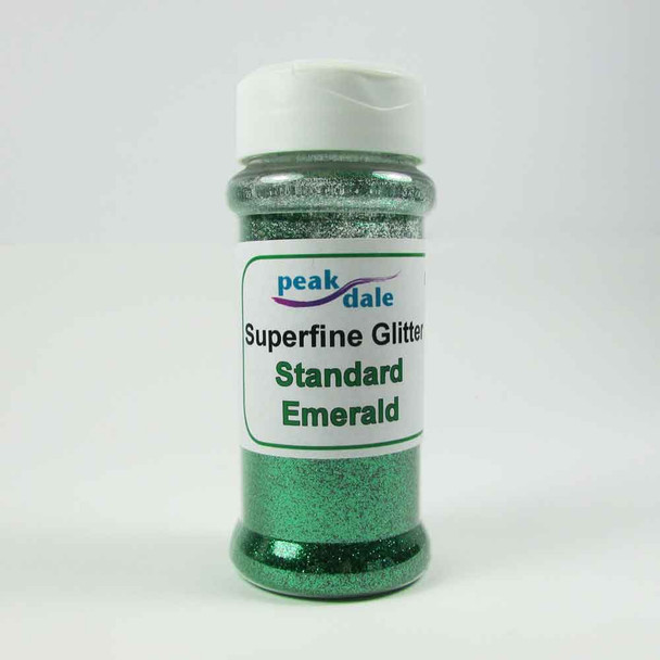 Peak Dale Superfine Glitter 0.2mm in 50g Bottles | Emerald