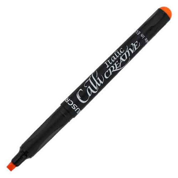 Callicreative Italic Markers | Fibre Tip Italic Pens | Orange