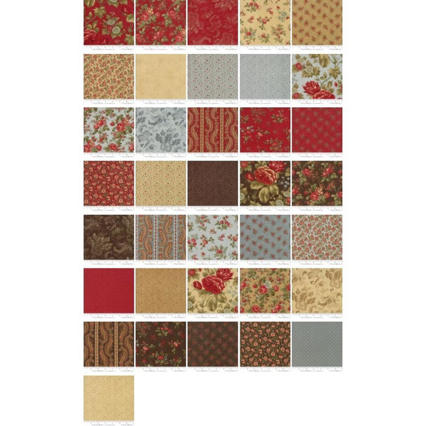 Rosewood | 3 Sisters | Moda Fabrics | Jelly Roll - Another swatch image