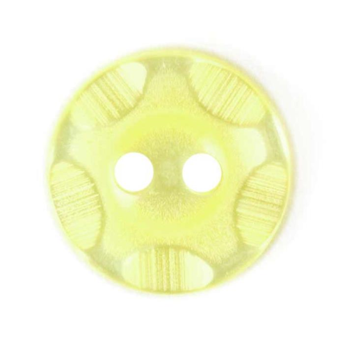 Pinched Wave Texture Button | Yellow | 14mm