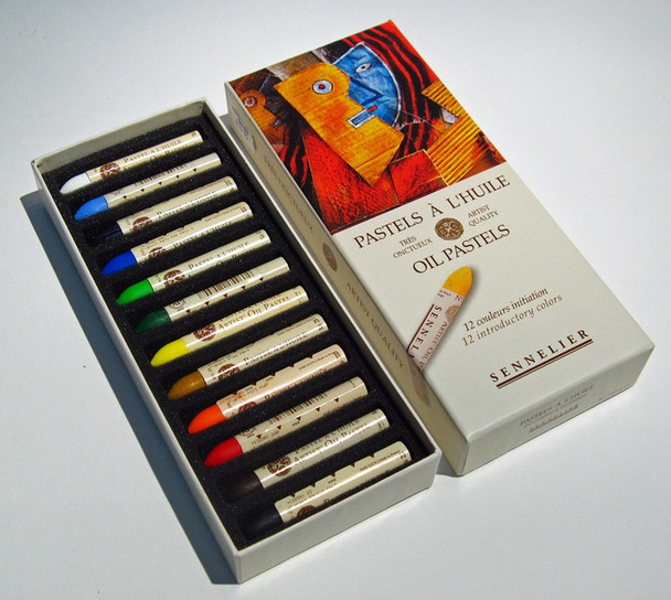 Sennelier Oil Pastels, Set of 12 Introductory Colours - Open Box