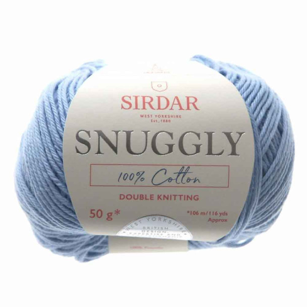 Sirdar Snuggly 100% Cotton DK | 50g balls | 751 Sky Blue