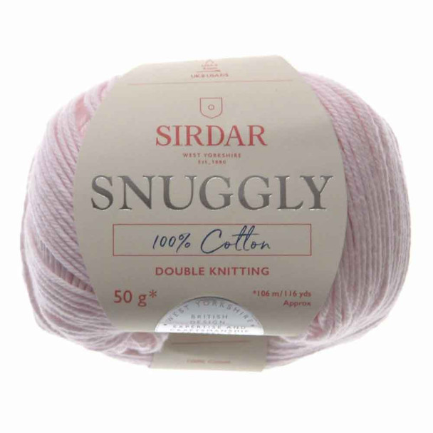 Sirdar Snuggly 100% Cotton DK | 50g balls | 763 Powder Pink