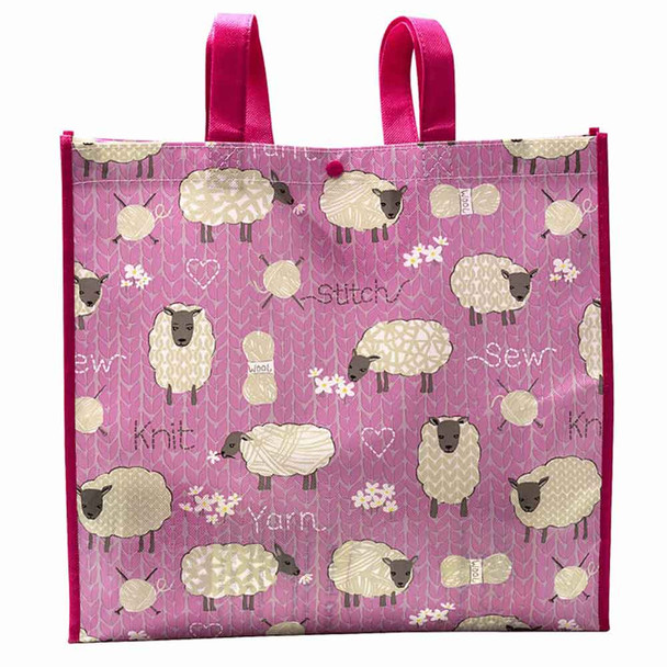 Groves | Reusable Tote Bags | Pink Stitched Sheep | 10 x 38 x 35cm