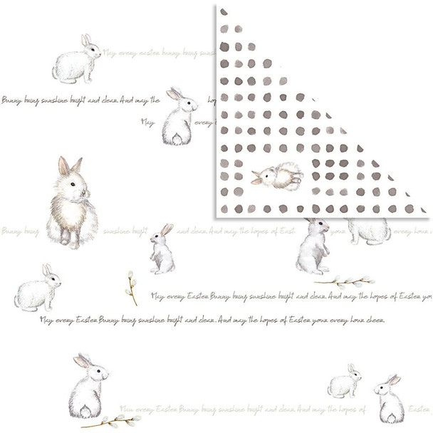 Easter Bunny double sided paper | 12" x 12" | 180g paper 