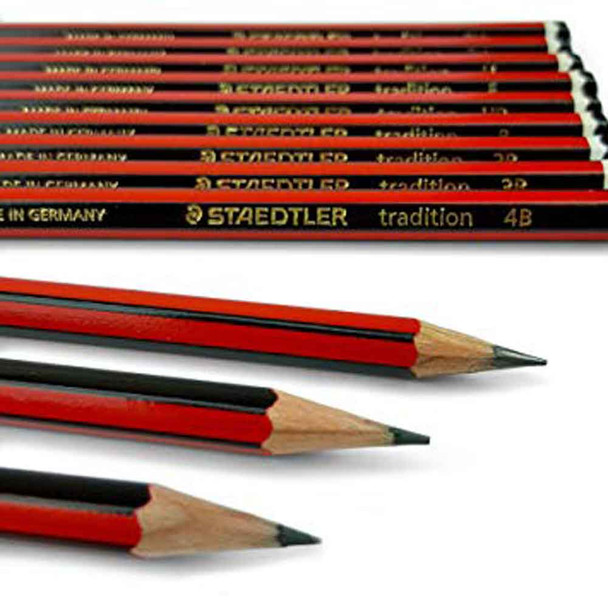 Staedtler Tradition Wooden Pencil (Red & Black) - 6B - 4H