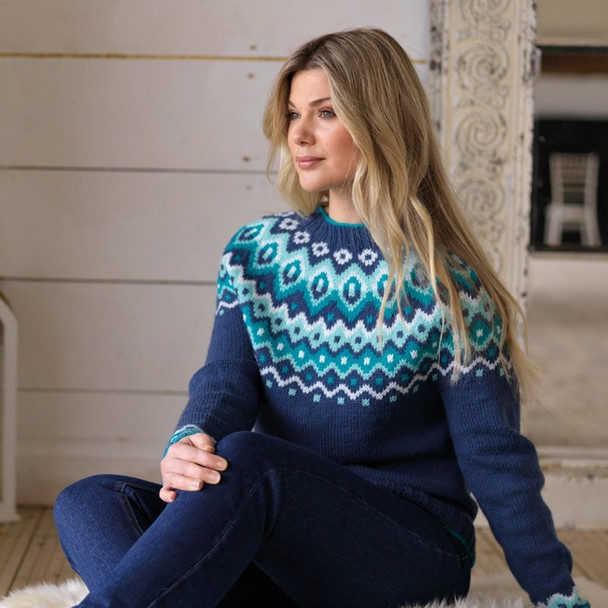 Collaboration in Design in Colour Lab DK Knitting Pattern Book (11 Patterns) | West Yorkshire Spinners - Winter Sweater