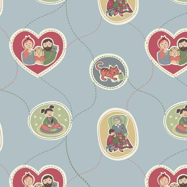 Threaded With Love | Lewis & Irene | Fat Quarter Pack - A 180-2 Family on blue