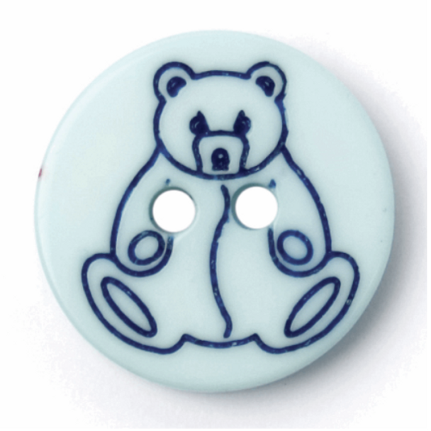 Round Buttons | 15mm | Blue Teddy | 2B\1940