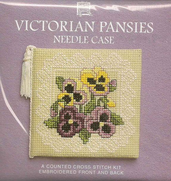 Textile Heritage | Cross Stitch Kits | Needle Cases | Victorian Pansies