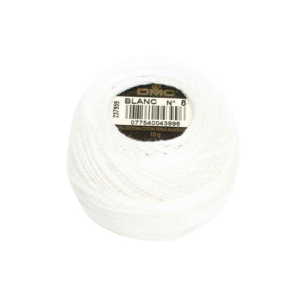 DMC No. 8 Pearl Cotton 10g Balls | Blanc