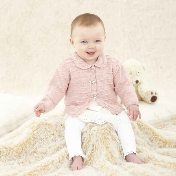 The Fourth Irresistibly Sublime Baby 4 Ply Hand Knit Pattern Book | The Sublime Little Packages Cardie - Peter  Pan Collar