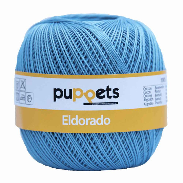 Puppets Eldorado 10 Tkt Crochet Cotton Yarn, 50g | 0130  Sky 