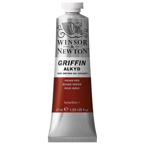 Winsor & Newton Griffin Alkyd Fast Drying Oil Paint, 37 ml Tubes | Indian Red