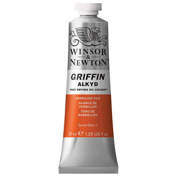 Winsor & Newton Griffin Alkyd Fast Drying Oil Paint, 37 ml Tubes | Vermilion Hue