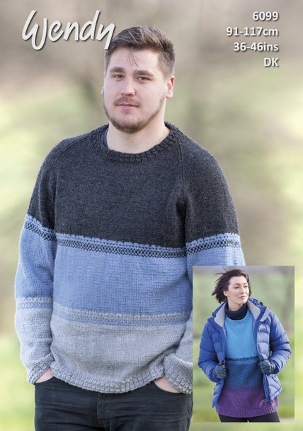 Over Sized Sweater for Men or Women | Wendy With Wool DK | P6099 - Main image