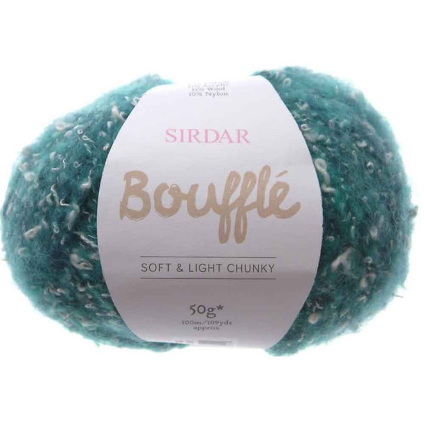 Sirdar Bouffle Chunky Knitting Yarn, 50g Balls | 721 Verde