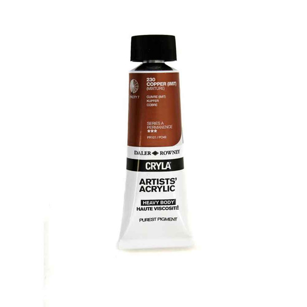 Daler Rowney Cryla Artists Acrylic, 75ml Tubes | Copper Imitation (Series A)