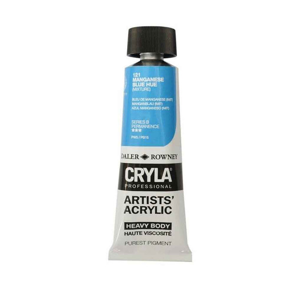 Daler Rowney Cryla Artists Acrylic, 75ml Tubes | Manganese Blue Hue (Series A)