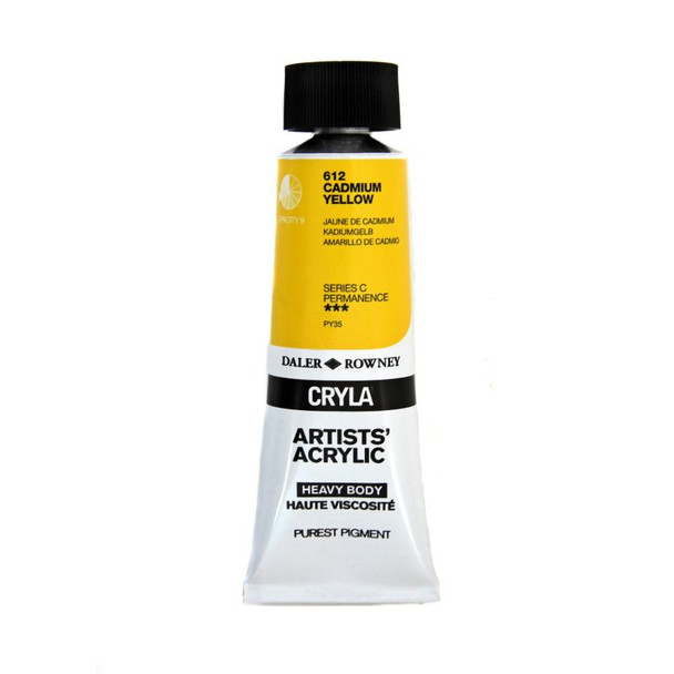 Daler Rowney Cryla Artists Acrylic, 75ml Tubes | Cadmium Yellow (Series C)