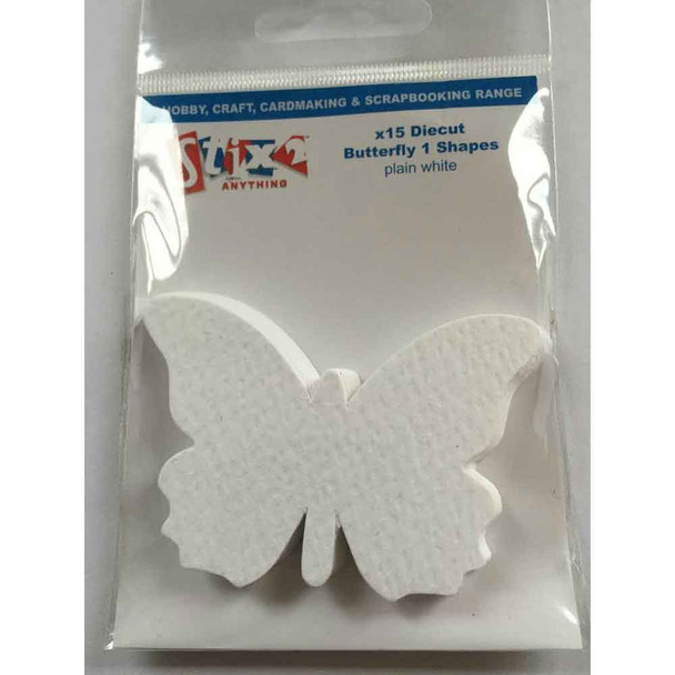 Stix 2 | Diecut Card Shapes | Butterflies | White