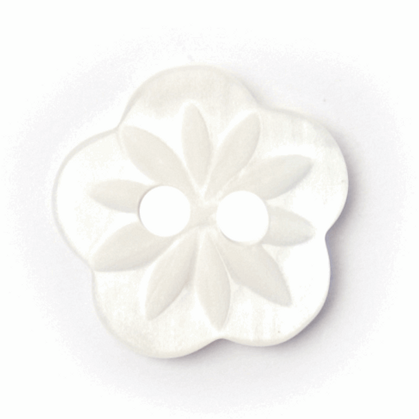  Flower Buttons | White | 13 mm (BF\8030)