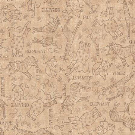 Wild Things | Zweigart | 60/4081 | Tan Animal Sketches