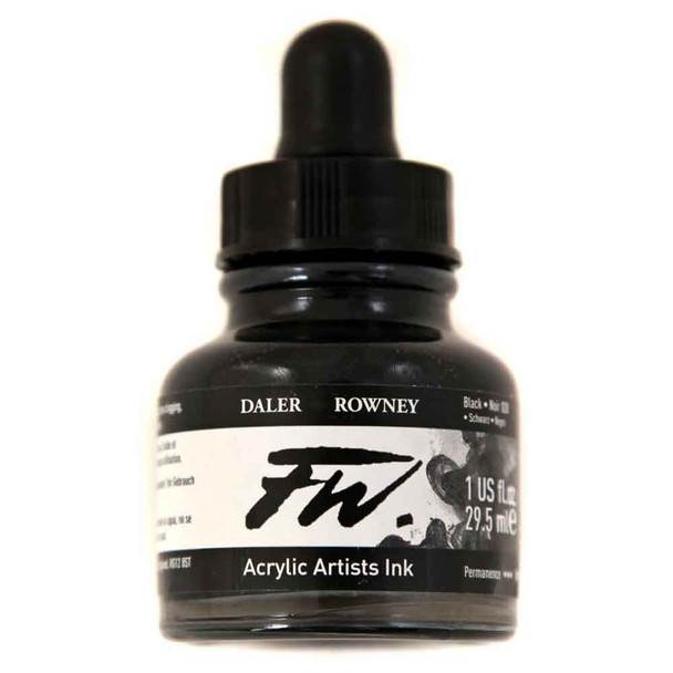 Daler Rowney FW Acrylic Ink 29.5ml | Black 028