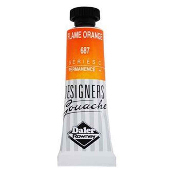 Daler Rowney Designers Gouache, 15 ml Tubes | Flame Orange