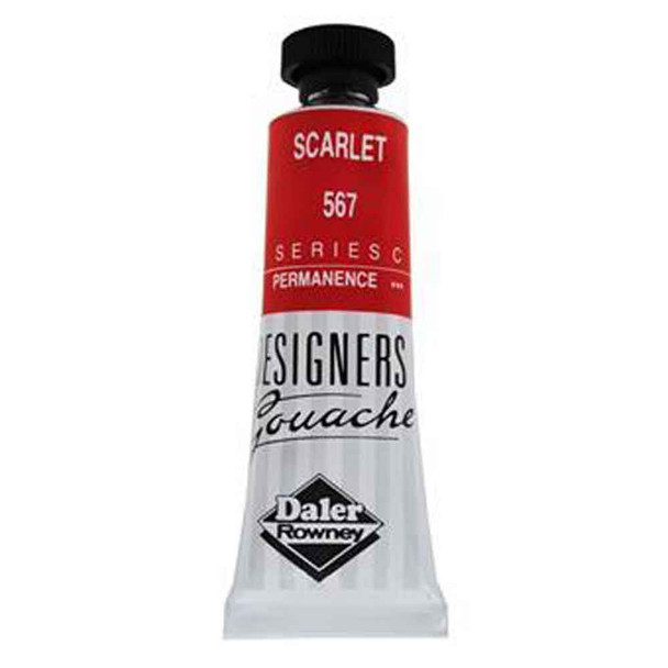 Daler Rowney Designers Gouache, 15 ml Tubes | Scarlet