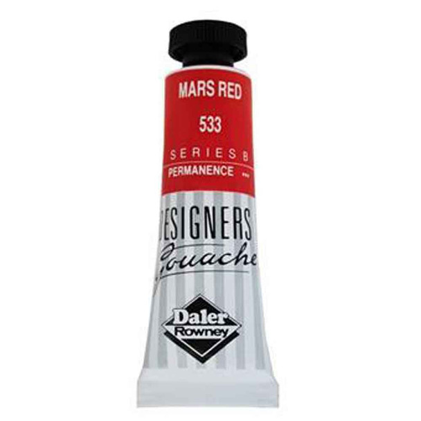Daler Rowney Designers Gouache, 15 ml Tubes | Mars Red