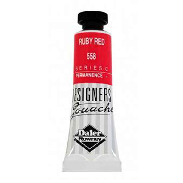 Daler Rowney Designers Gouache, 15 ml Tubes | Ruby Red