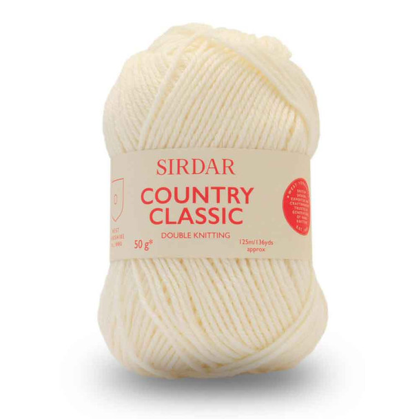 Sirdar Country Classic Dk | 50g Balls | 850 White