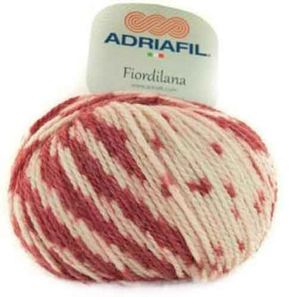 Adriafil Fiordilana Patterned Aran Yarn, 50g balls | 65 Lingonberry