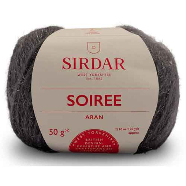 Sirdar Soirée Sparkly Aran Knitting Yarn in 50g Balls | 201 Midnight Shadow