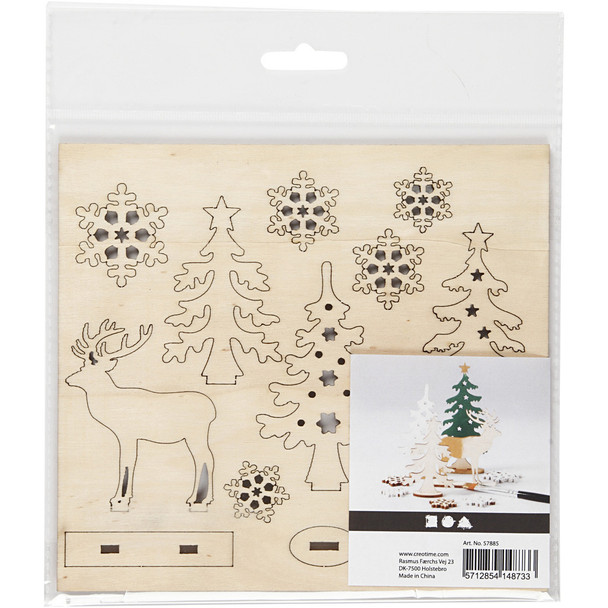 Creativ Company | Self-assembly Figures | Forest with Roe Deer | Plywood