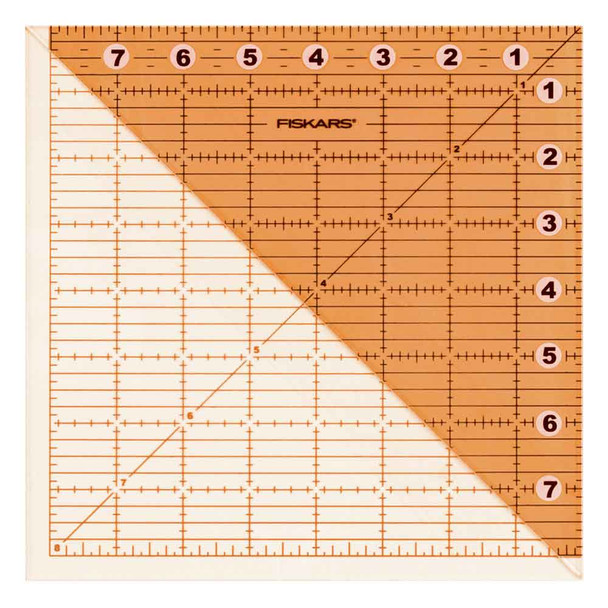 Folding Square Quilting Ruler | Fiskars | 8" x 8" - Main