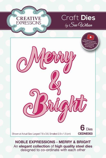 Creative Expressions | Craft Dies | Sue Wilson | Noble Expressions | Merry & Bright