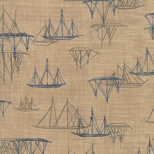 Ebb and Flow | Janet Clare | Moda Fabrics | 1486-14 | Ships, Sand