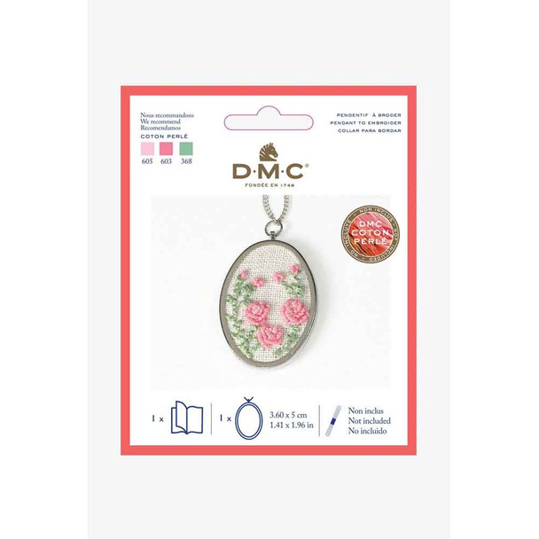 DMC | We Recommend Kits | Pearl Cotton Jewellery Sets - Oval Pendant / Necklace