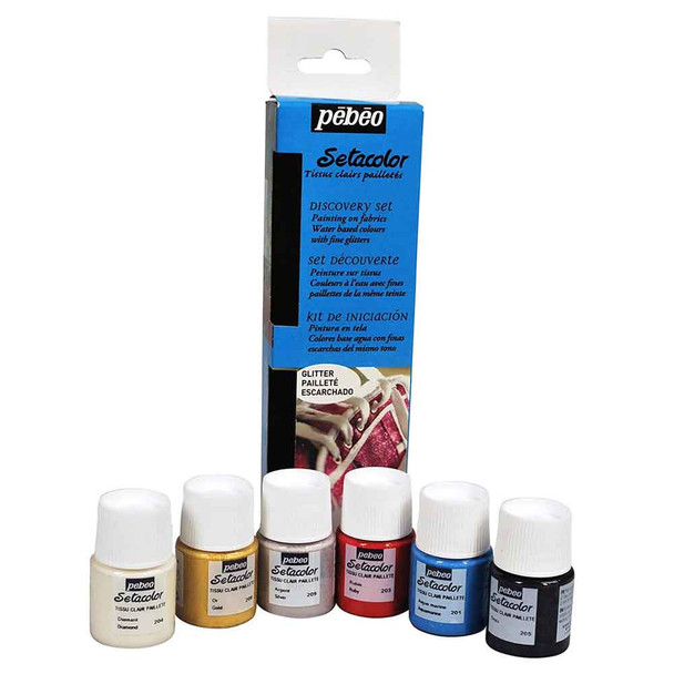 Pebeo Setacolor Glitter Discovery Set - Main