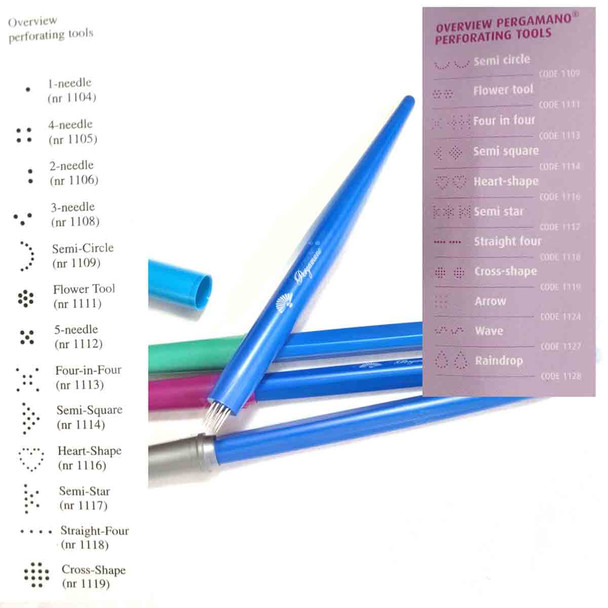 Pergamano Pertorating Tool for Paper Art (Short Handled) | Various Shapes - Main image