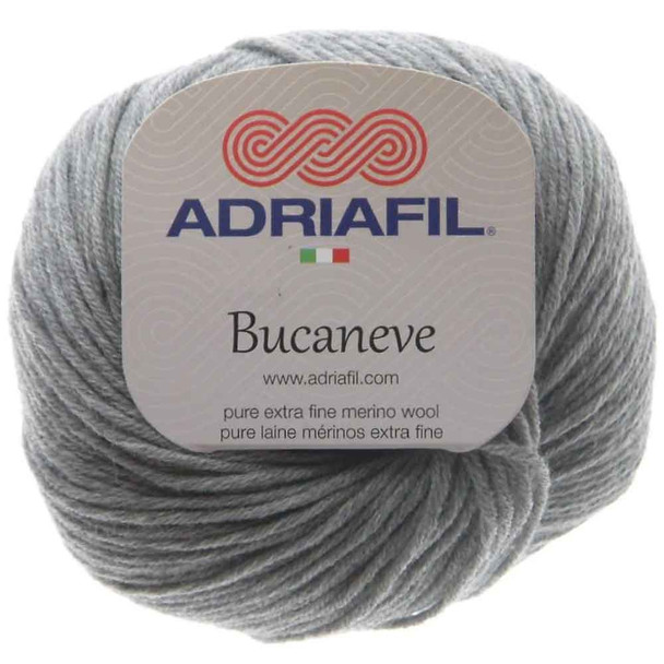 Adriafil Bucaneve DK Merino Knitting Yarn, 50g Balls | 82 Light Grey