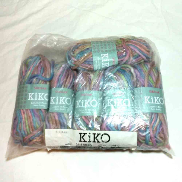 Sirdar Kiko Knitting Yarn | Bag of 6 Balls | Shade 0413 Maddy | Dye Lot 154917 | Main Image