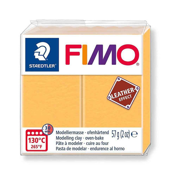 Staedtler | Fimo Leather Effect | 57g / 2oz | Saffron Yellow