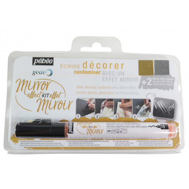 Pebeo Gredeo Mirror Effect Glue Marker Kit, 1.2mm tip - Main