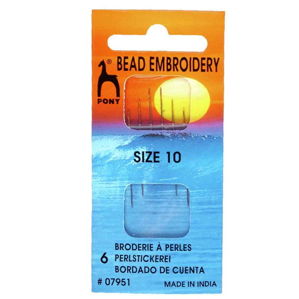 Size 10 Bead Embroidery Needle | Gold Eye Sewing Needles | Pony