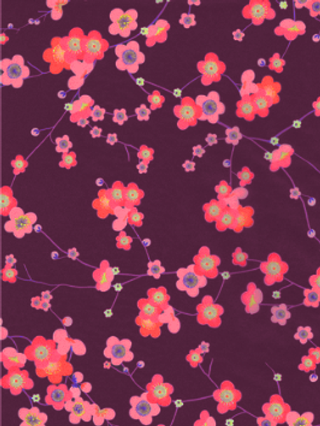 Decopatch Paper | Individual Sheets | 707 | Violet Blossoms