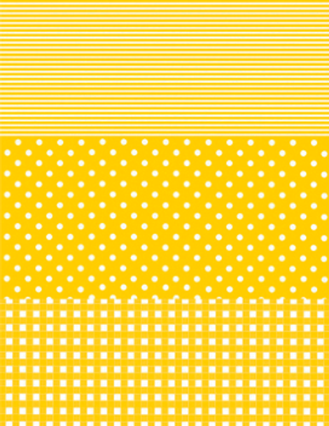Decopatch Paper | Individual Sheets | 545 | Stripes, Spots and Squares in Yellow